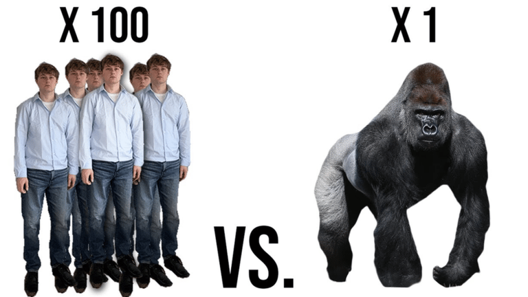 Humans vs Gorilla promotional artwork 2